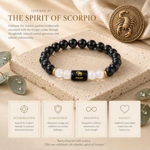 Image of Zodiac Bracelet for Men & Women | 12 Zodiac Signs & Rashi Collection | Natural Crystal Bracelets | Lab Tested Natural Stones | Premium Gift Box & Velvet Pouch