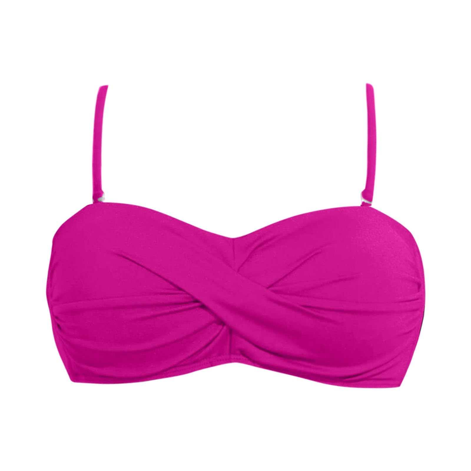 Bikini Top Bandeau para Mujer con Cordones Ajustables S-XXL