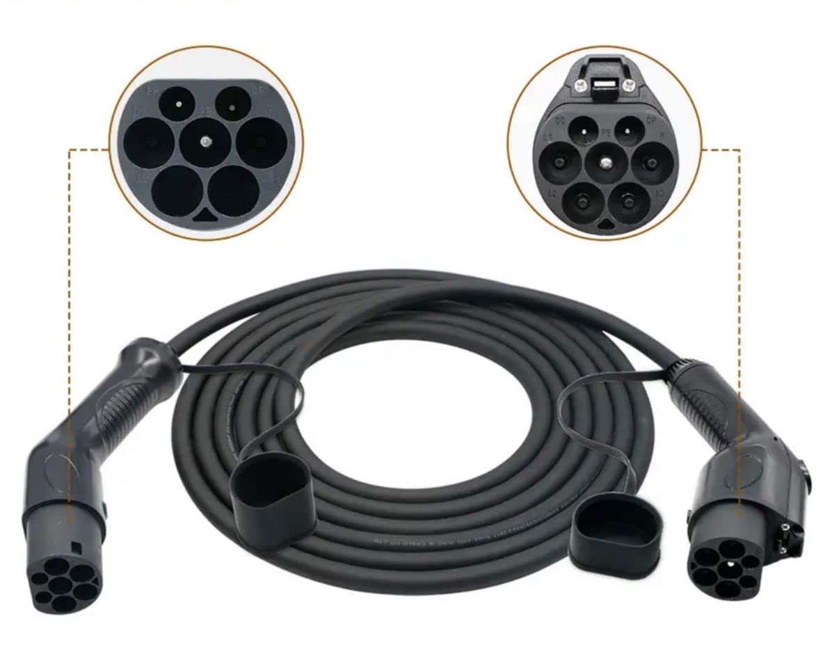 EV Charging Cable Type 2 to GBT Plug 32A Three phase 22 KW, 5 Meters Compitalble With ID.4,ID.5,ID.6