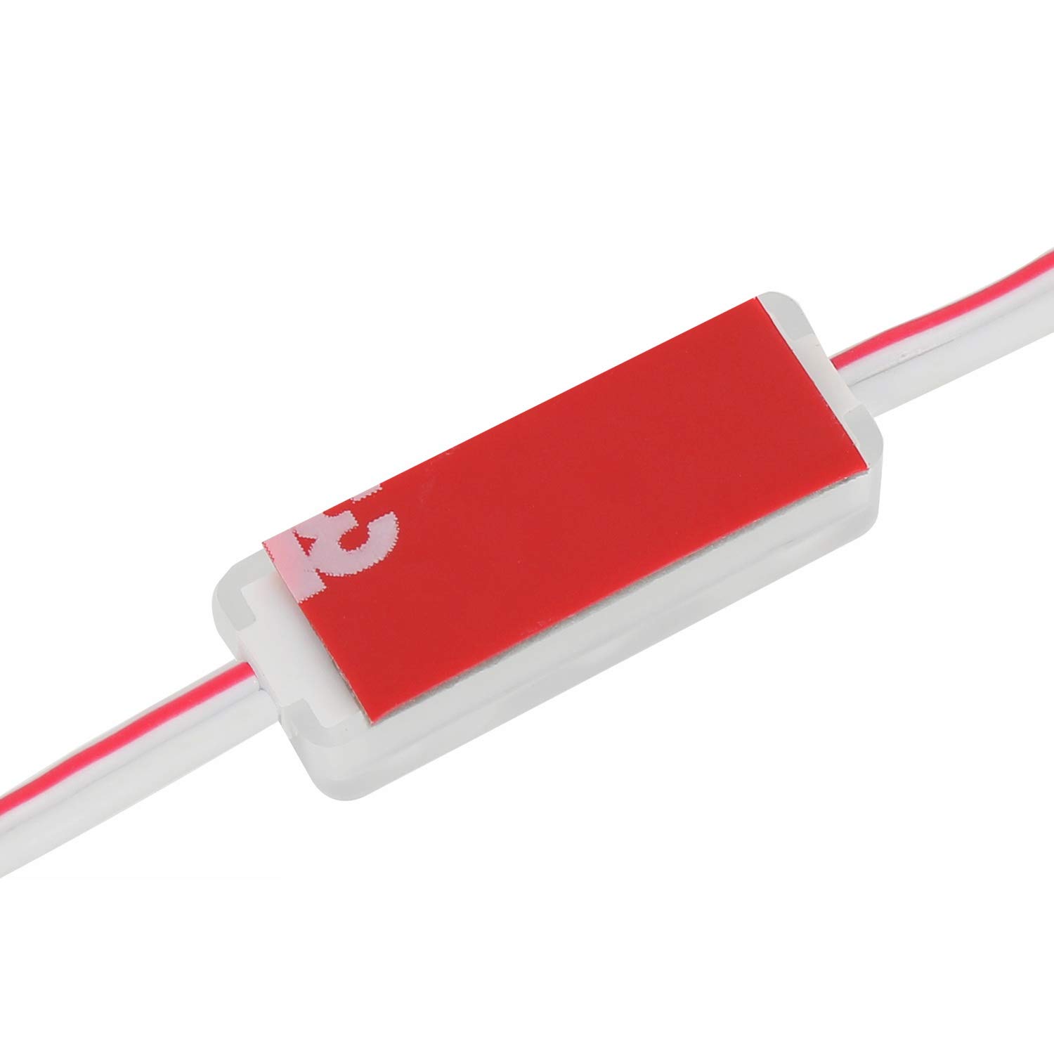 Mini módulo LED con certificación UL DC12V 6500K blanco 0.5W luz decorativa impermeable para letreros publicitarios con cinta adhesiva trasera (paquete de 100 unidades)
