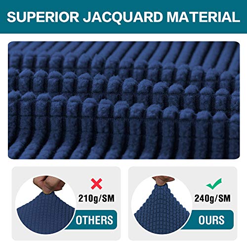 Turquoize Stretch Bar Stool Cover Counter Stool Pub Chair Slipcover For Dining Room Cafe Barstool Slipcover Removable Furniture Chair Seat Cover Jacquard Fabric With Elastic Bottom Set Of 2,Navy #TOP2