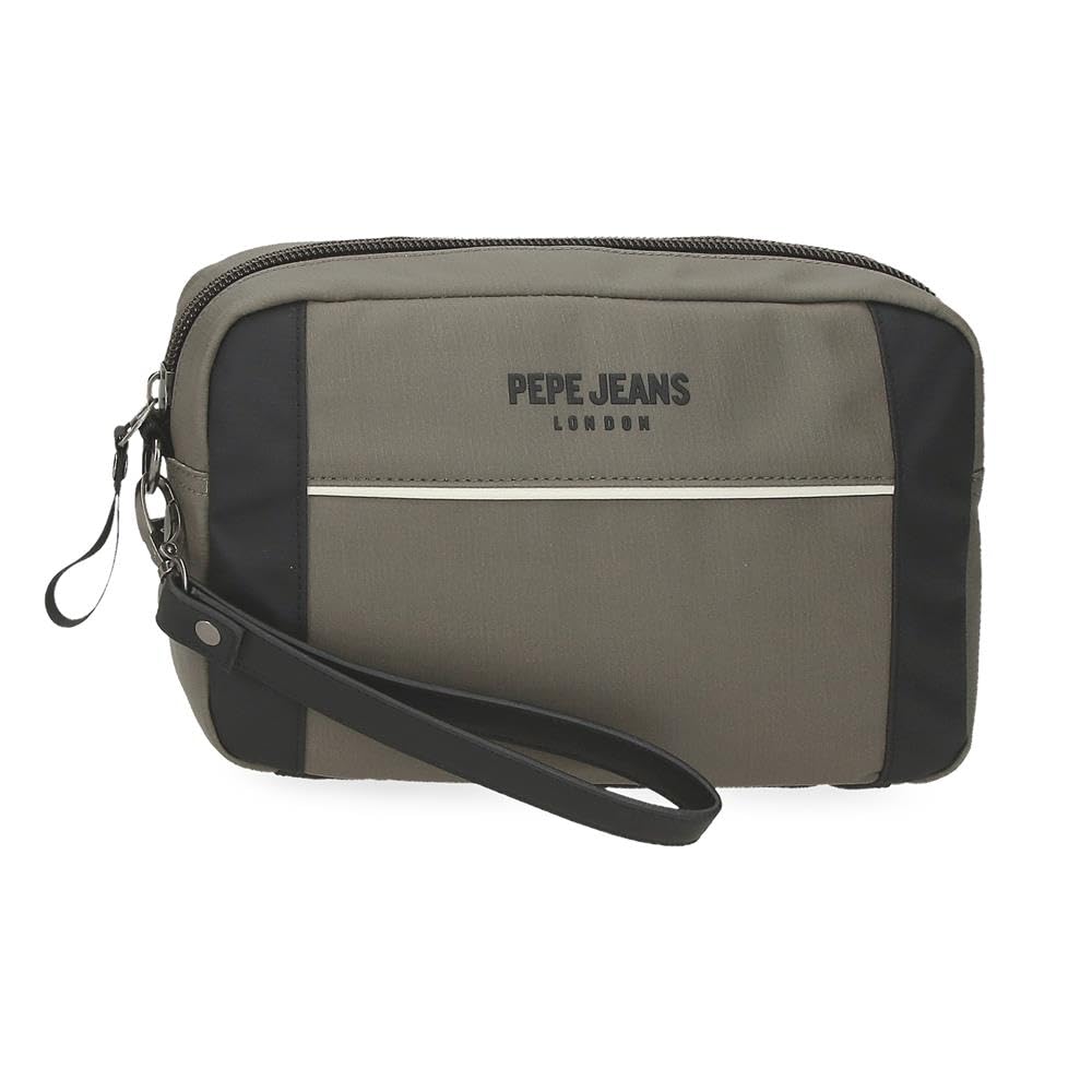 Pepe Jeans Dortmund Borsa a Mano Verde 24,5 x 15 x 6 cm Poliestere 2,21L by Joumma Bags, Verde, Borsa a mano