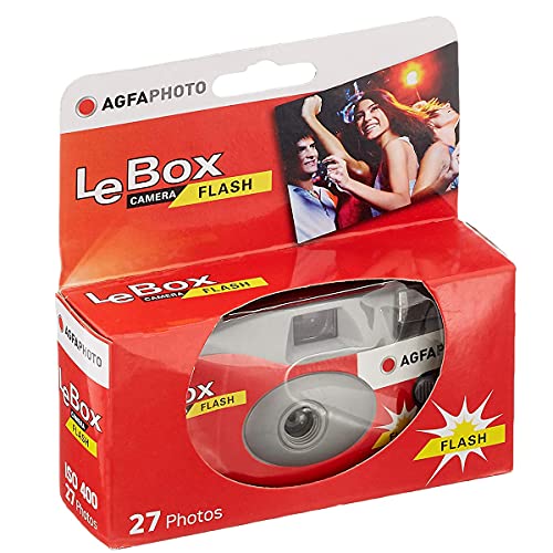 Agfa 使い捨てカメラ AgfaPhoto LeBox APX ISO 400 フィルム 27枚 フラッシュ付き (カムフラッシュ) 10枚パック