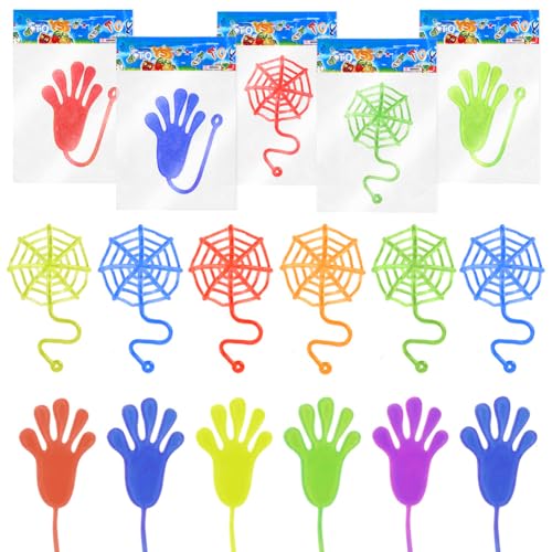 Ainiv Klatschhand Kinder, 30 STÜCK Glibberhand Mitgebsel, Bunte Giveaway, Klatschhand Kinder, Klatschhand Glibber, Mitbringsel Give aways Scherzartikel Spielspaß, geeignet für Den Kindergeburtstag