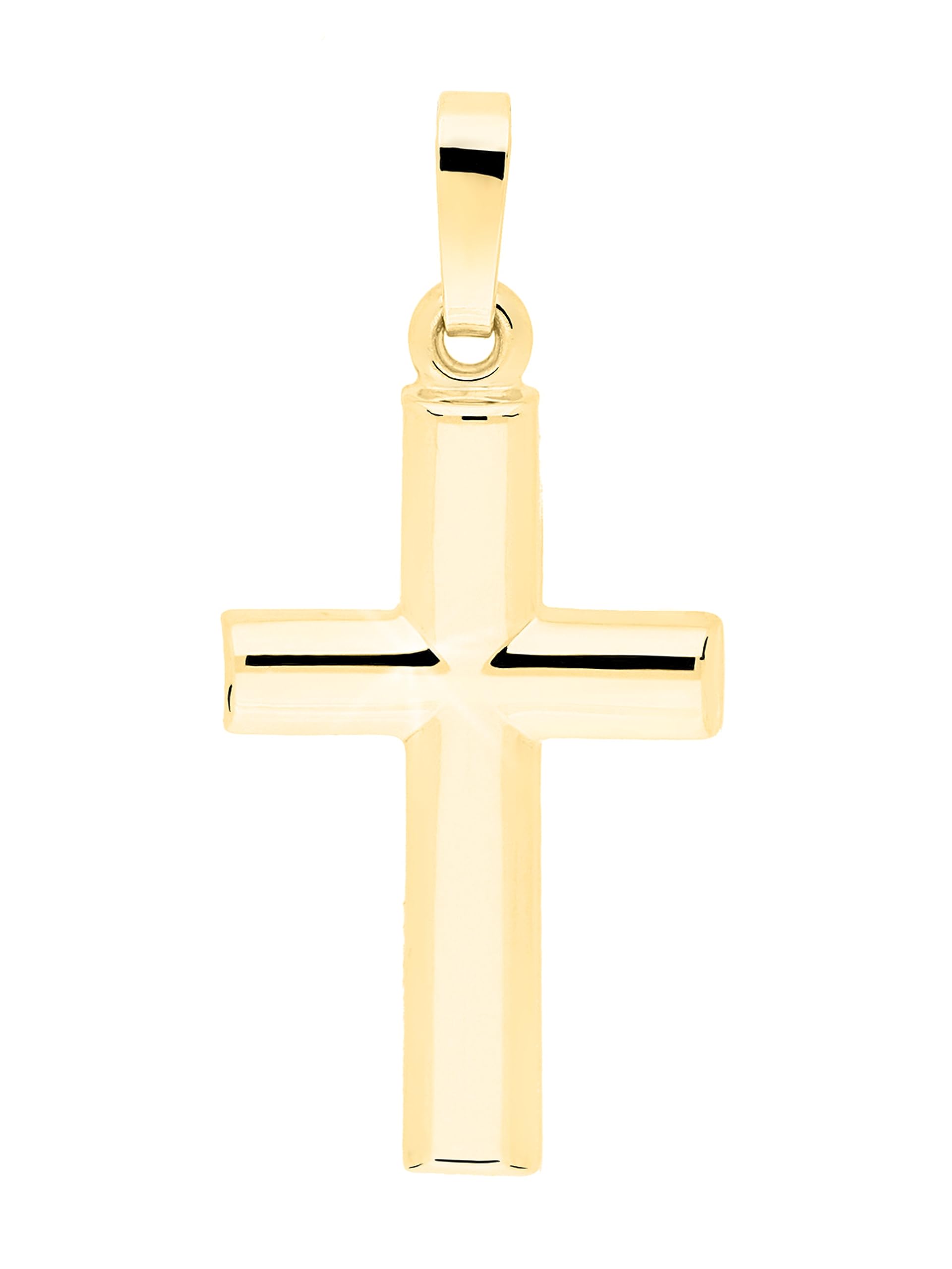 Pendente Croce MyGold In Oro Bianco/giallo 375/750 (9/18 Carati) - Dimensioni 25x12 Mm, Con Certificato E Confezione Regalo