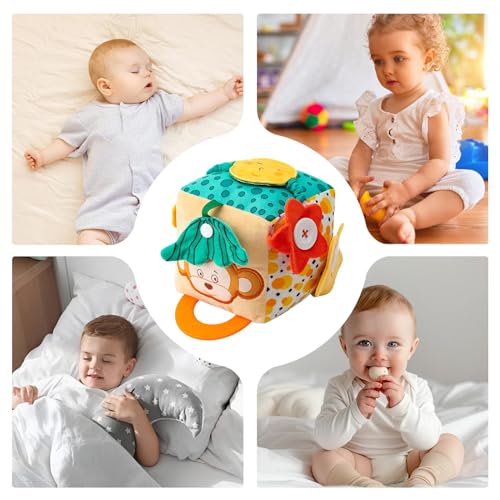 Générique Baby Tissue Box Toy - Cube d'activité sensorielle Douce pour Les Tout-Petits | Crinking Toy for Early Education, Baby Travel Entertainment | Cadeau Amusant d'inspiration pour Thanksgiving, – Image 5