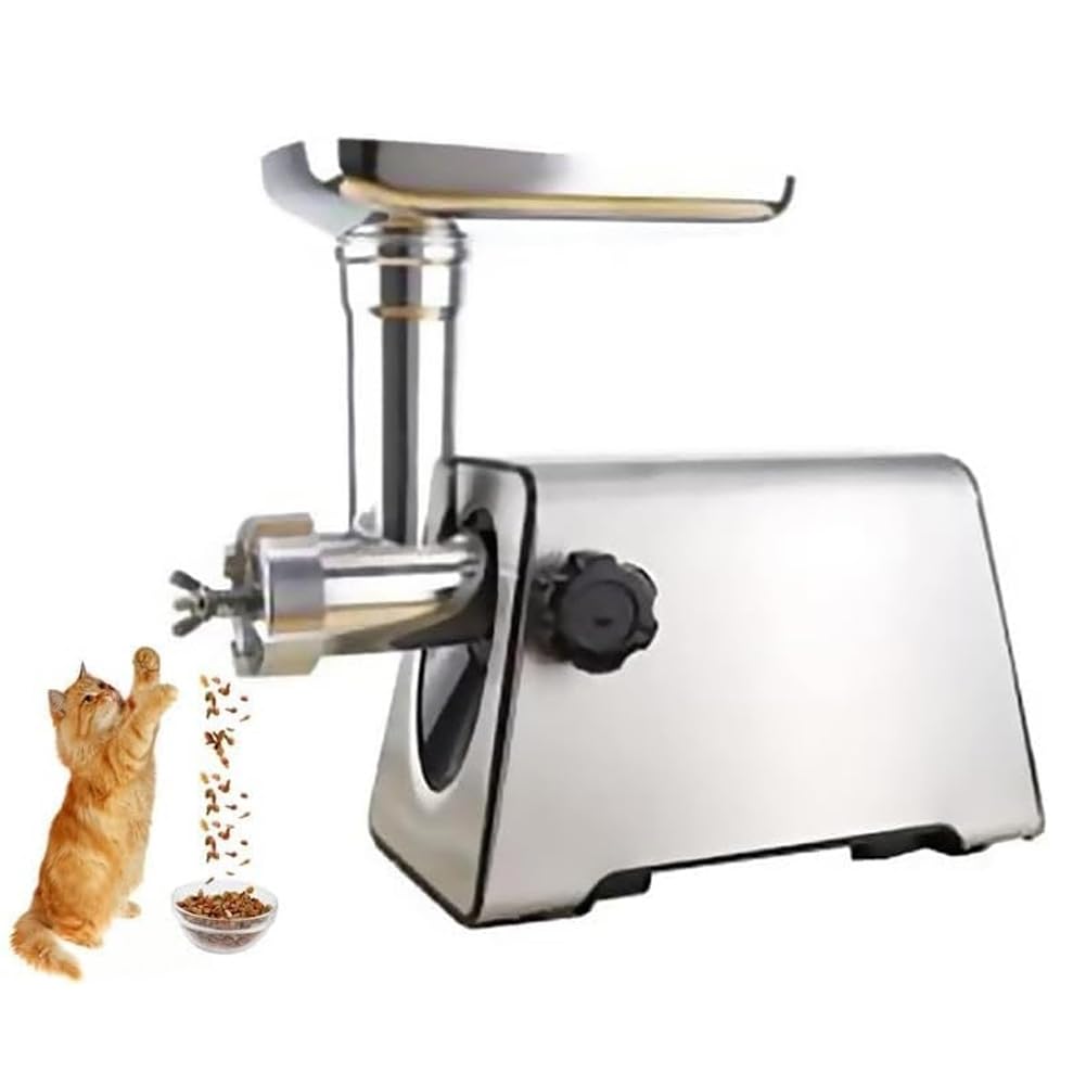 FURLOU Macchina per mangime per Cani e Gatti per Uso Domestico, Macchina elettrica per Pellet per mangime per Animali Domestici, granulatore per Esche, stampi opzionali in 3,5-10 mm 5.0