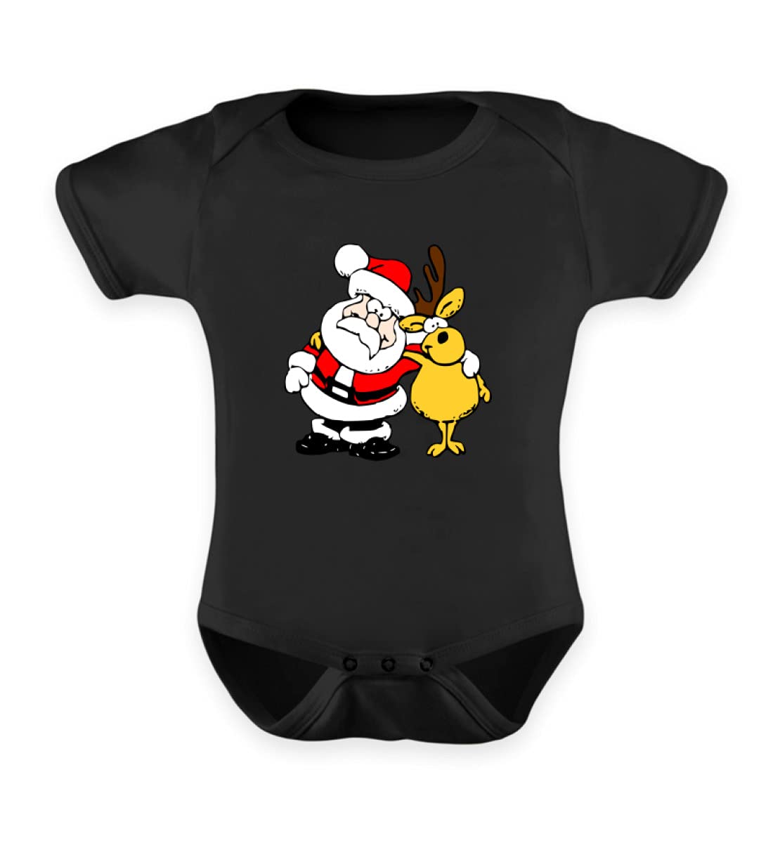 Body de Noël bébé en forme de Père Noël noir 0-6 mois