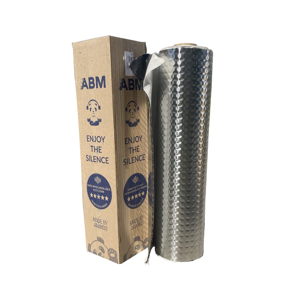 ABM Alubutyl 2,5 mm 50 cm x 400 cm = 2 m² Tapis isolant autocollant, tapis anti-battement, isolation voiture