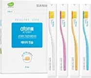 BC233 Korean Toothbrush for Sensitive Gums, Super Silm Gold Bristles Pack of 8 Toothbrushes