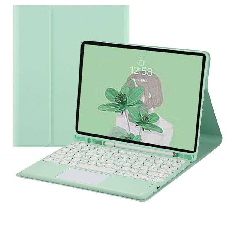Étui pour iPad Pro 11 M4 2024 avec clavier tactile intégré coloris vert