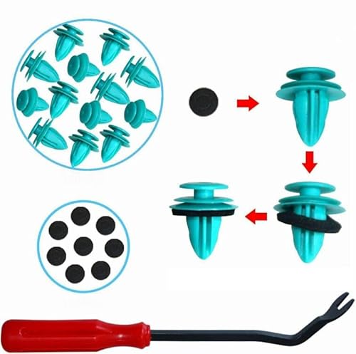Trim Panel Retainer Clips for Toyota Push Fastener Clips Door Trim Clips Car Push Type Rivet Pin Clips Nylon 100 PCS with One Plastic Fastener Remover