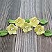 Global Sugar Art Blossoms and Leaves Edible Sugar Cake & Cupcake Flowers, Yellow, Small Unwired, 24 Count with Leaves by Chef Alan Tetreault
