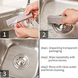Chinco 6 Packs Pumice Stick for Cheaning, Pumice Scouring Stone Pad Removing Stain Grime Without Leaving Scratches for Kitchen Oven Stove Home Bathroom Toilet Pool House Cleaning Supplies