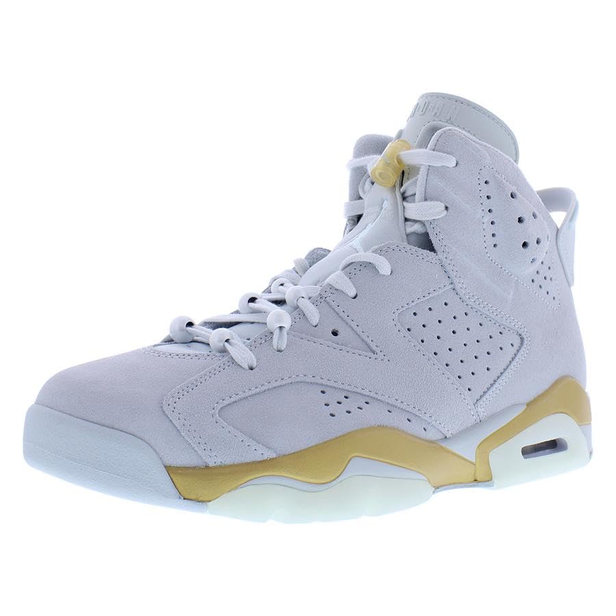 Image of Air Jordan 6 Retro Pearl Women's Shoe (DQ4914-074, Pure Platinum /Metallic Gold /Coconut Milk)