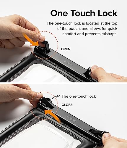 Image of Ringke Floating Waterproof Pouch IPX8 Underwater Phone Pouch Sealed Clear Dry Bag with Lanyard Strap