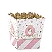 Little Princess Crown - Party Mini Favor Boxes - Pink and Gold Princess Baby Shower or Birthday Party Treat Candy Boxes - Set of 12