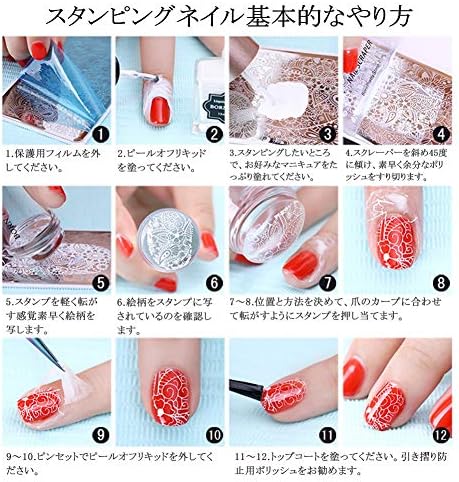 Amazon Born Pretty スタンピングネイルプレートセット チェック レース 花 葉 秋冬ネイルプレート5枚 スタンプネイルセルフネイル 4 Born Pretty ビューティー 通販