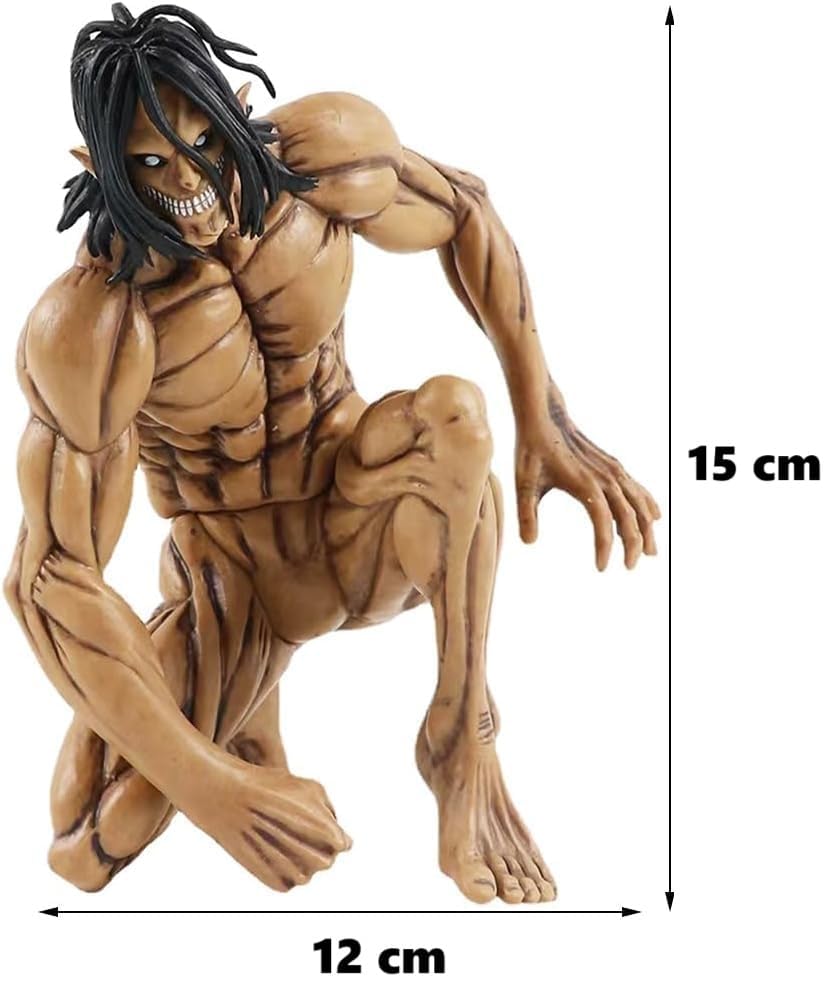 Image of Eren Yeager Attack Titan Anime Action Figure 14 cm PVC Collectible Display Statue with Detailed Sculpting for Desk Decor, Collection & Gift