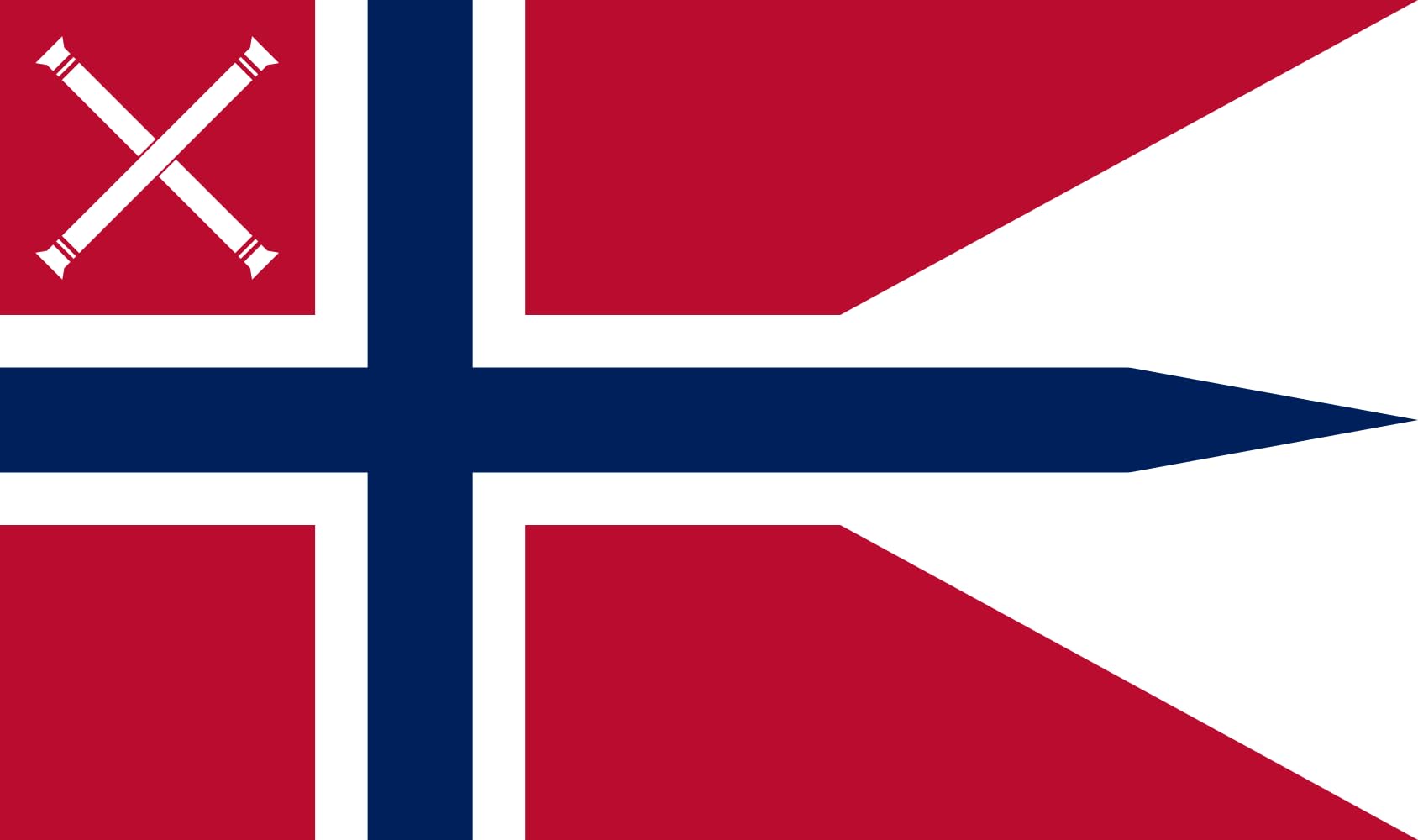 Drapeau Large Inspector General of the Norwegian Navy officiel pavillon de marine
