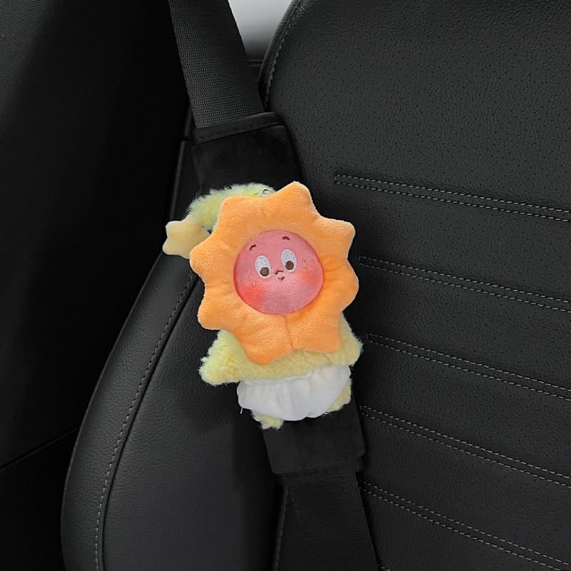 We are Twinkle Twinkle Series Car Seat Belt Shoulder Cover – Cute & Premium Velvet Car Interior (One Pair) (A)