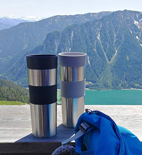 Milu Termo Taza 450ml - Vaso Termico de Viaje - Café para Llevar - Taza de Viaje - Taza de Acero Inoxidable para Beber… - Imagen 7