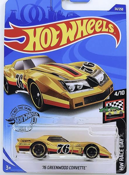 Amazon.com: Hot Wheels '76 Greenwood Corvette, HW Race Day 4/10