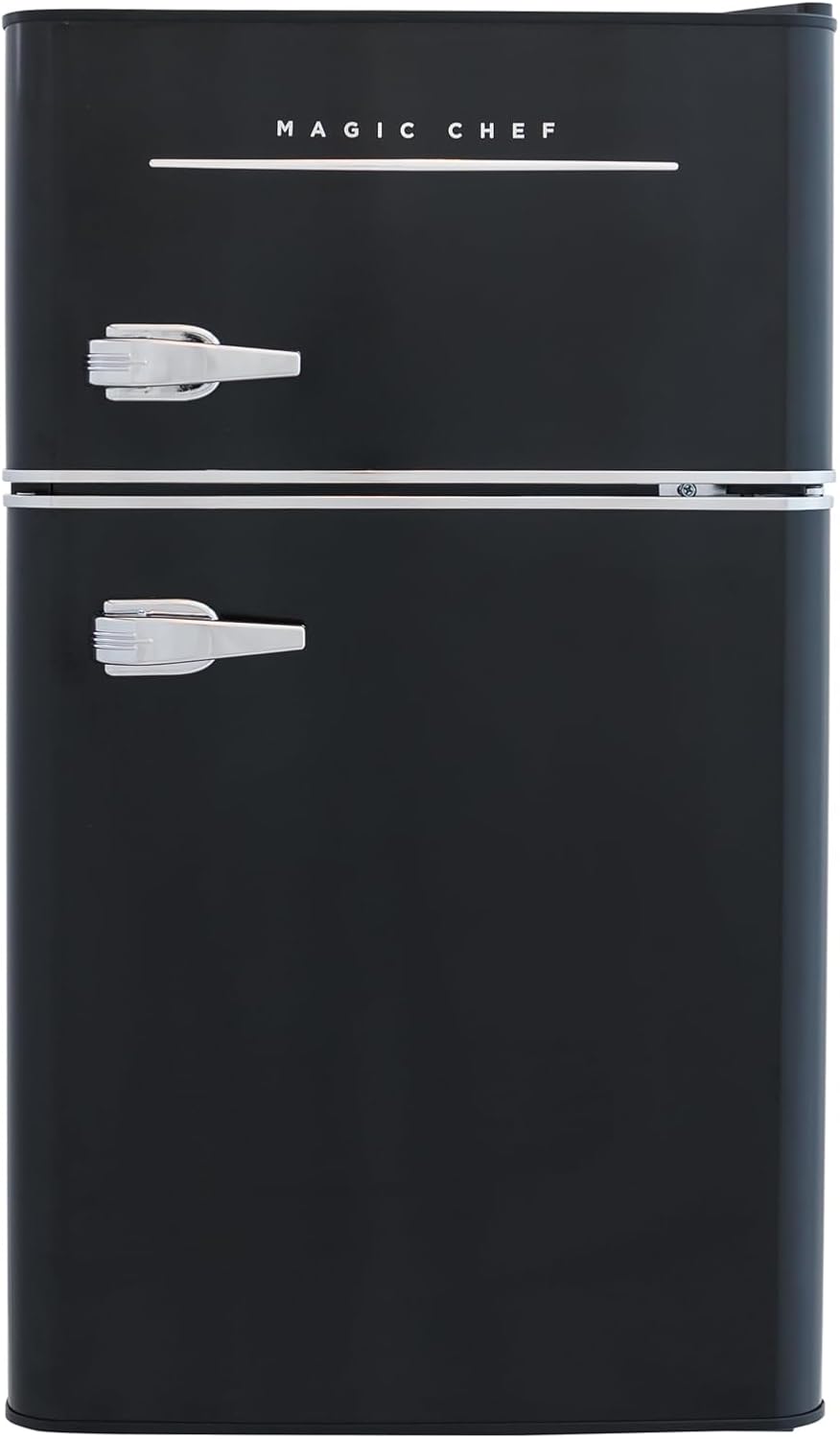 Magic Chef Retro Mini Refrigerator 3.2 cu. ft. 2-Door Fridge in Black