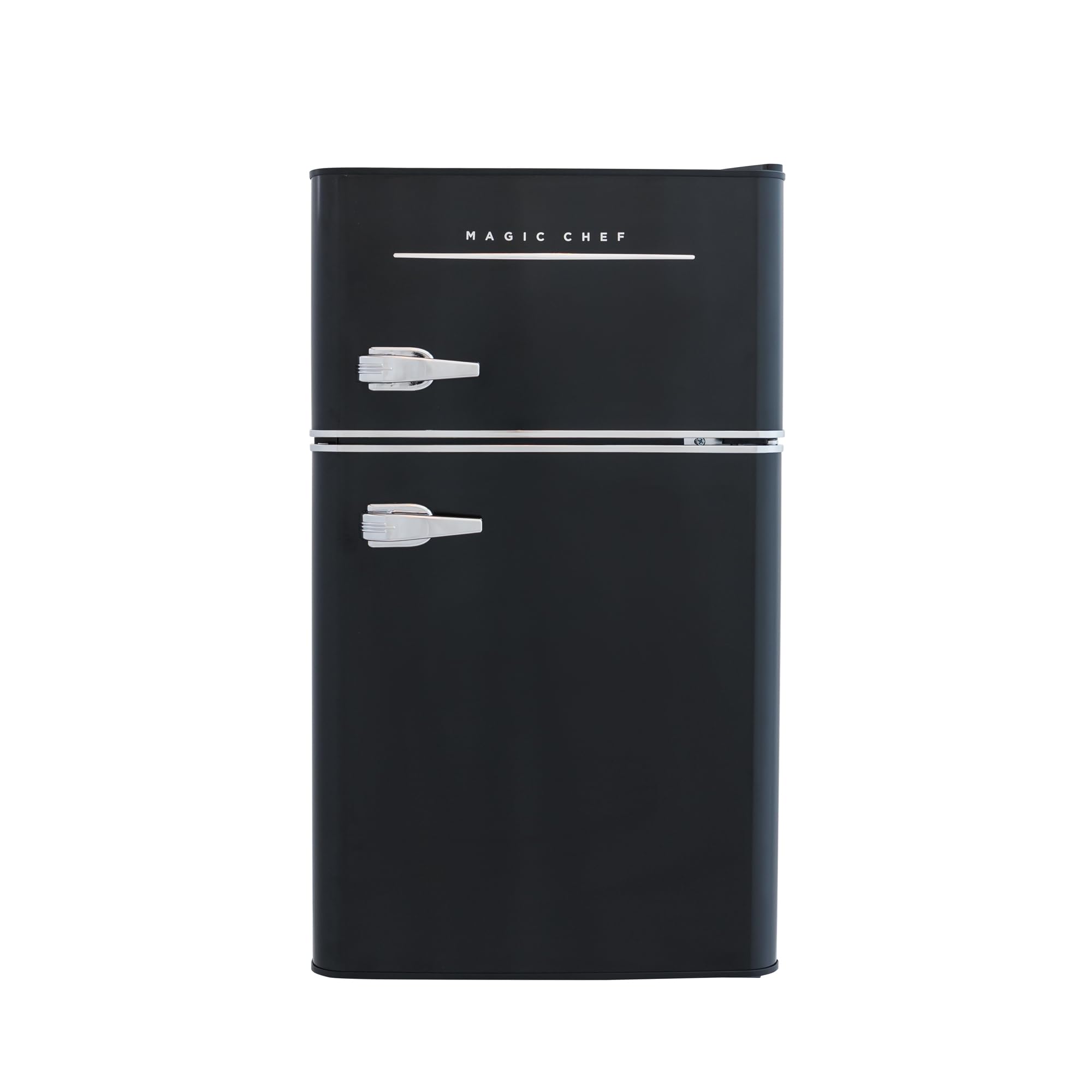 Magic Chef Retro Mini Refrigerator 3.2 Cu. Ft. 2-Door Fridge In Black on Fridge.com - View 1
