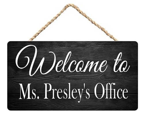 Welcome to Office Professional Wooden Hanging Sign - 12X6 Inch Wall Plaque for Workplace Entryway