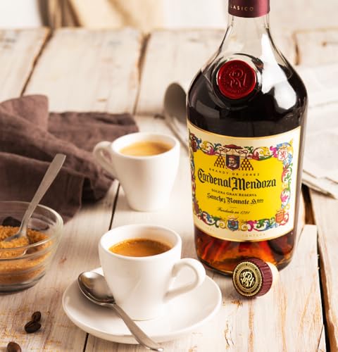 Cardenal Mendoza Clásico Solera Gran Reserva Brandy de Jerez (1x0,7l) 40% vol. - In edler Geschenkbox - 15 Jahre im Solera-System gereift, ausgewogene Geschmackstiefe, angenehm süss, geschmeidig