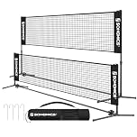 SONGMICS Badminton Net 3M Volleyball Net with Height Adjustable Poles Portable Tennis Net for Junior Tennis Beach Volleyball Pickleball Garden Outdoor Playpen Black SYQ300HV1