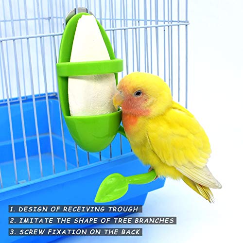 2 stks Vogelkooien voor Budgie Vogelvoeders Cuttlebone Houder Cuttlefish Vogelvoeding Cup Rack Vogelkooi Opslag Bowl… - Afbeelding 4
