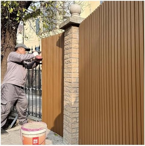 Heavy Duty Weatherproof Slatted Privacy Fence for Backyard, Yard Border, Patios, Apartments & Parks - Durable Outdoor Screen & Garden Barrier