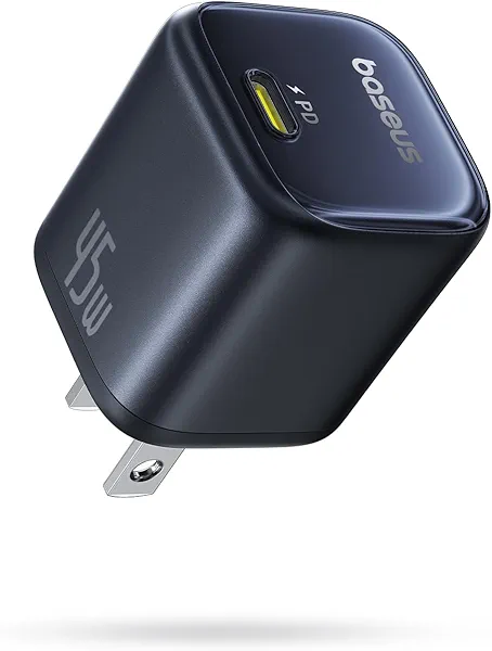 Baseus 45W Charger, PicoGo C1 USB C Charging Block Fast Charging, Compact Type C Wall Charger for iPhone 17/16/15/14/13/12 Series, Galaxy Series, MacBook Etc