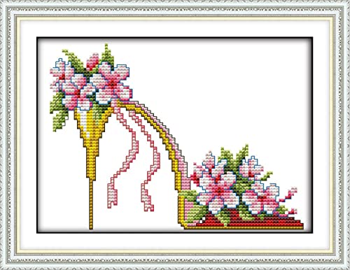 Kit Point de Croix Toile Imprimée Broderie Facile sans Compter