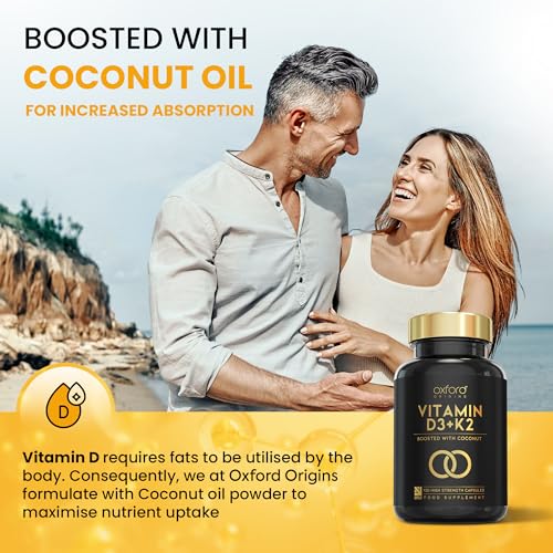 Vitamin D3 K2 Capsules - 4000 IU Vitamin D & 100mcg Vitamin K MK7 - Boosted with Coconut MCTs for Absorption | High Strength Vitamin D and K2 Capsules | UK Made & Vegetarian - Image 5