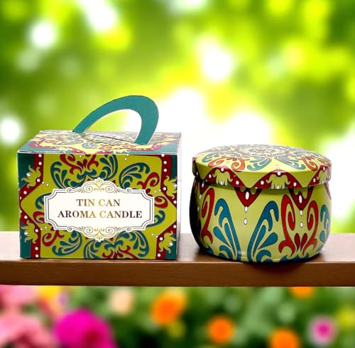 Image of Mandala Candle | Handcrafted Scented Wax Jar with Intricate Mandala Design | Spiritual Home Decor & Gift (Divine Bloom)