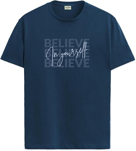 ADRO Tshirt for Men | Printed T Shirt for Men | 100% Cotton Regular Fit T-Shirt |Printed T Shirt