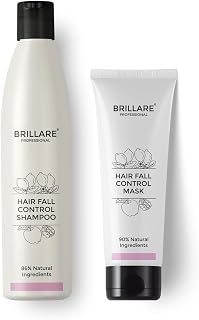 Brillare Professional Hair Fall Control/Anti Hair Fall Natural Shampoo and Mask Combo With Apple, Soya Protein And Lemon (... Price In India
