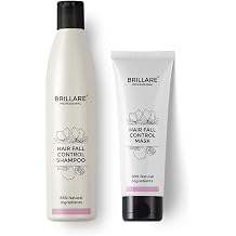 BRILLARE Professional Hair Fall Control/Anti Hair Fall Natural Shampoo and Mask Combo With Apple, Soya Protein And Lemon 300 ml + 125 GM