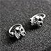 16g Skull Half Hoop Tiny Stud Earrings for Men Women Cartilage Fashion Punk Stainless Steel Hypoallergeni Piercing Hoops Barbell 4mm Ball Screw Back Halloween Party Gifts