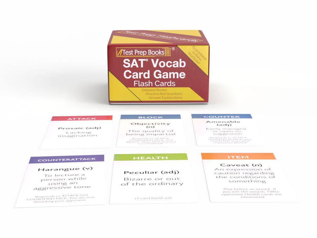 SAT Vocabulary Study Card Game 2026-2027: SAT Vocabulary Word Prep with Fun, Interactive Gameplay [Full Color Cards]