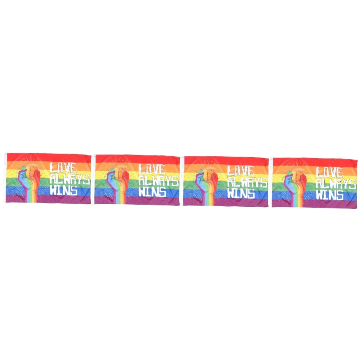 Drapeau Fist Arc-en-ciel pour jardin et patio | Lot de 4 bannières extérieures