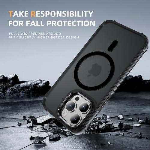 Coque iPhone 14 Pro Max magnétique noire avec support intégré compatible MagSafe - 6