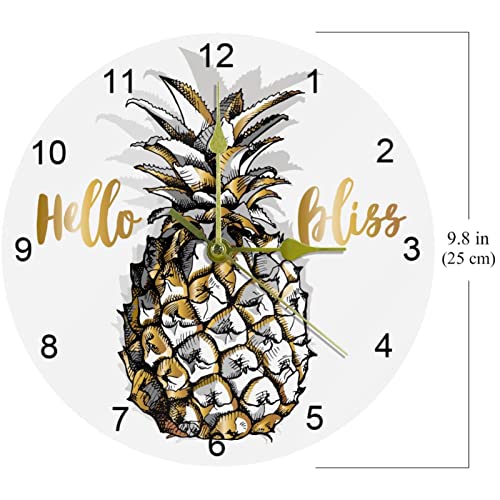 Horloge murale silencieuse quartz 25,4 cm chiffres arabes - 7