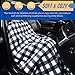 EZONE 12V Electric Heated Car Blanket Portable Heated Throw Blanket for Car, Truck, SUV, or RV Camping 3 Heat Remote 12 Volt Plug in Heated Electric Fleece Blanket (Black & White Plaid)