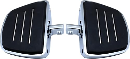 FATECIM Estribos Mini para Motocicleta con Adaptadores de Montaje Macho para Harley Dyna Fat Bob Touring Road Glide Street Glide Sportster 883 Fat