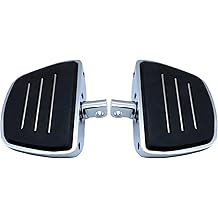FATECIM Motorcycle Mini Floorboards Foot Pegs Pedals Rests with Male Mount Adapters for Harley Dyna Fat Bob Touring Road Glide Street Glide Sportster 883 Fat Boy Chrome