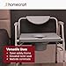 Homecraft Deluxe Bariatric Drop Arm Commode, 1000 Pound Weight Capacity, Adjustable Height Bedside or Over-the-Toilet Commode, Designed for Patients Who Struggle with Obesity, Easy-to-Assemble